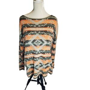 RL Denim & Supply Aztec Southwestern‎ Cottom Sweater XL